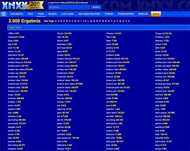 XNXX-Tags